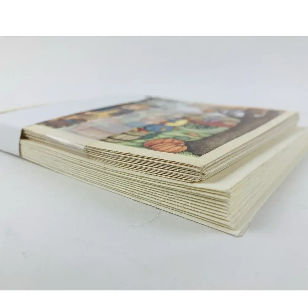 12 cards Notecards by LISA BLOWERS Blank 1995 Lang Girls Farming Pumpkins Fall C